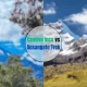 Comparison image of the Inca Trail and Ausangate Trek, with snowy mountains, open landscape, and route title design.