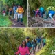 viajeros con su guía explorando la ruta del camino inca corto.