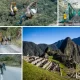 turistas realizando las diferentes actividades del inca jungles trek mientras recorren la ruta hacia Machu Picchu