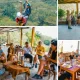actividades que forman parte de lo que es inca jungle , junto a profesionales guías. Comidas variadas y enseñanzas.